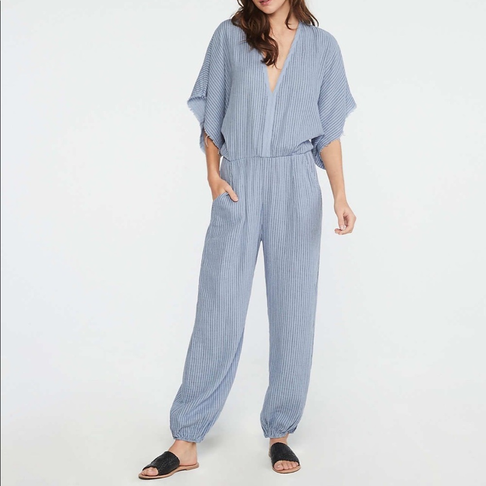 Stark X white gauze jumpsuit XS